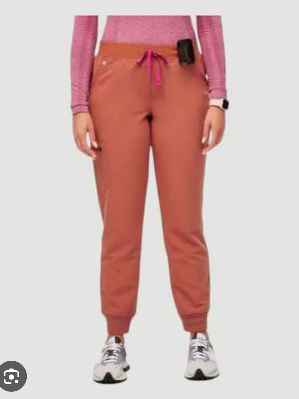 figs terracotta high rise joggers